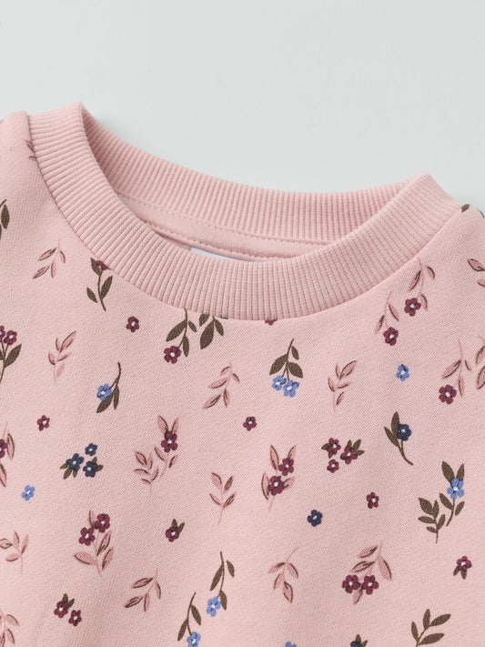 Dsiney Kidz - Polarn O. Pyret Pink Floral Sweatshirt image 2