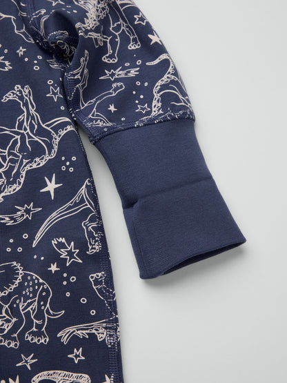 Polarn O. Pyret Blue Overall Dinosaurs Sleepsuit - image 3