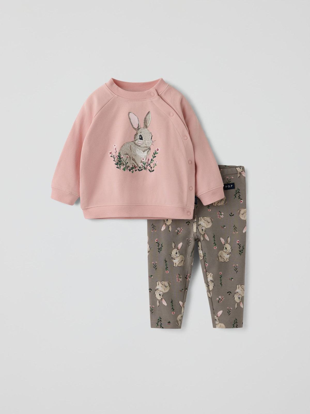 Polarn O. Pyret Pink Matching Set With Top And Leggings - image 1