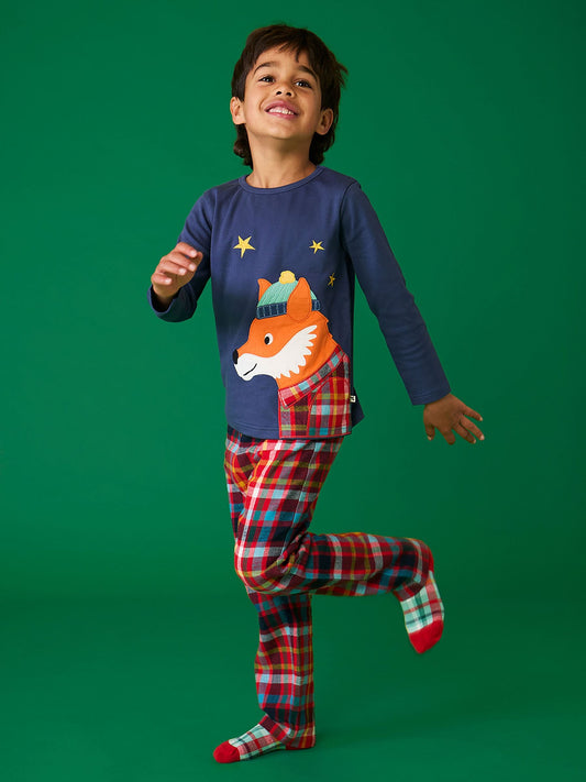 Frugi Red Christmas Caden Check Pyjamas - image 1