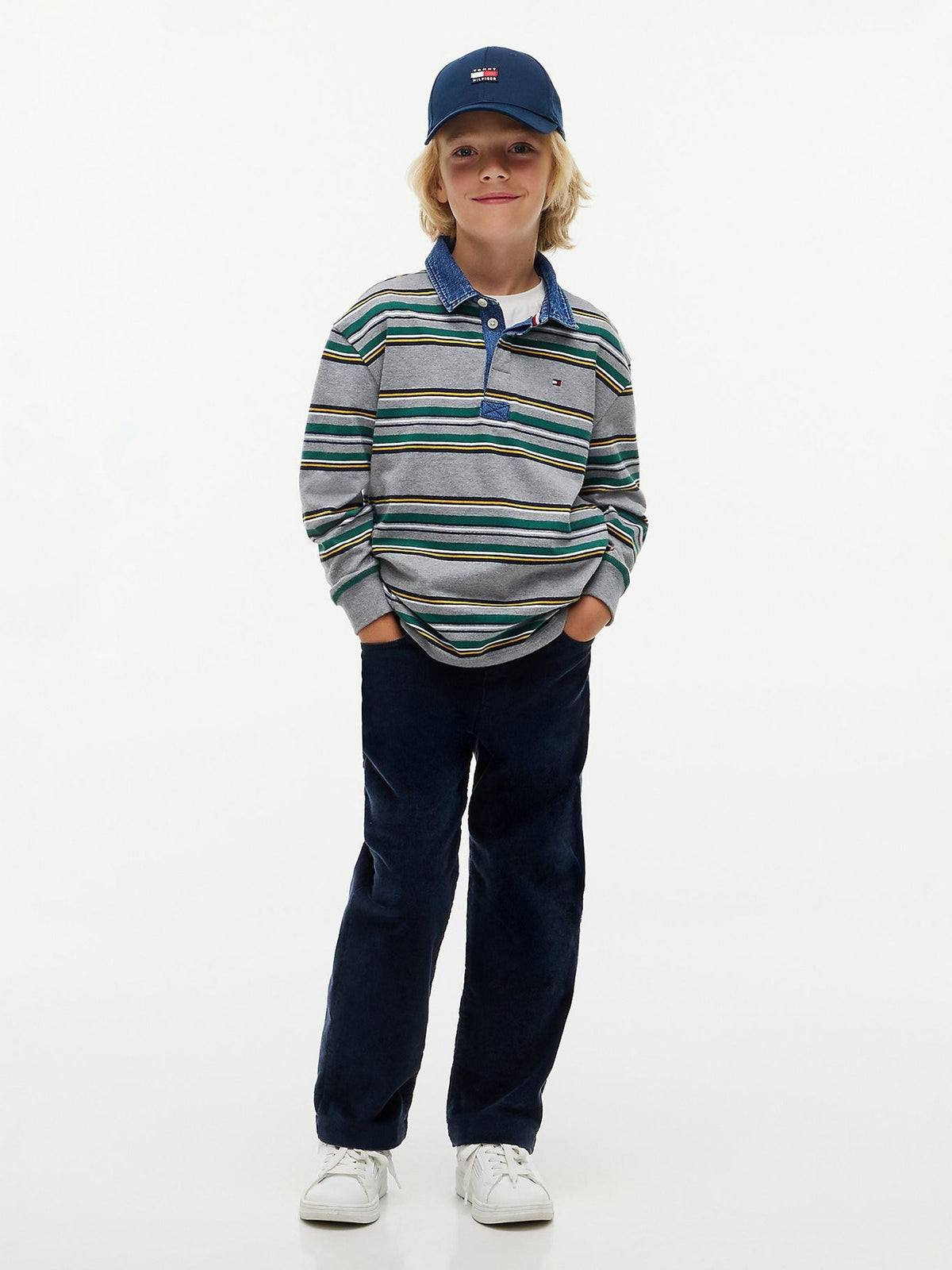 Tommy Hilfiger Blue Relaxed Corduroy Trousers - image 2