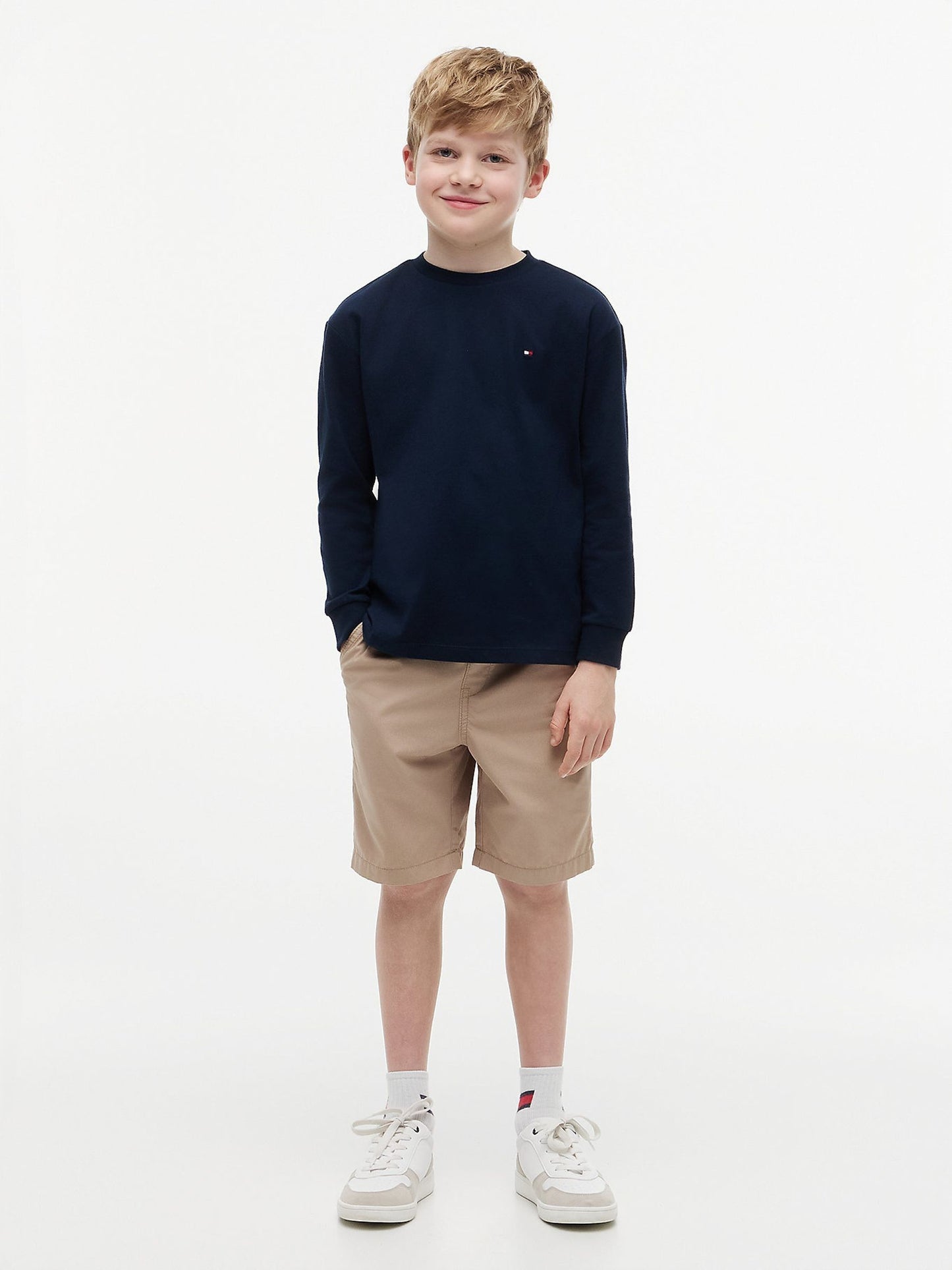Dsiney Kidz - Tommy Hilfiger Blue Essential Flag Embroidery Long Sleeve T-Shirt image 3