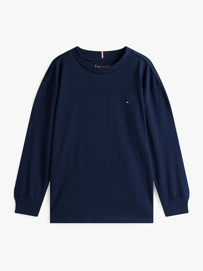 Dsiney Kidz - Tommy Hilfiger Blue Essential Flag Embroidery Long Sleeve T-Shirt image 5