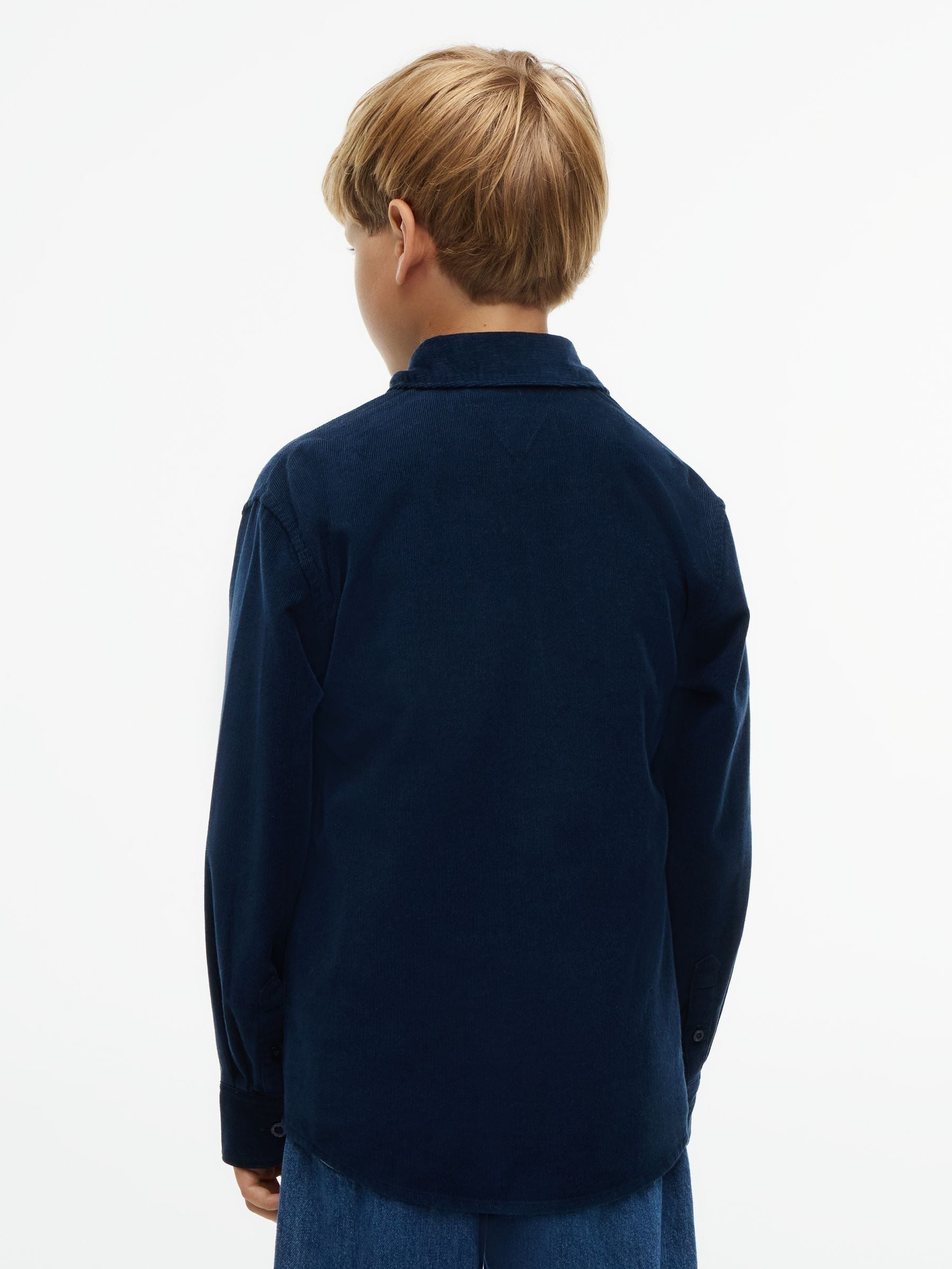 Dsiney Kidz - Tommy Hilfiger Blue Regular Fit Patch Pocket Corduroy Shirt image 2