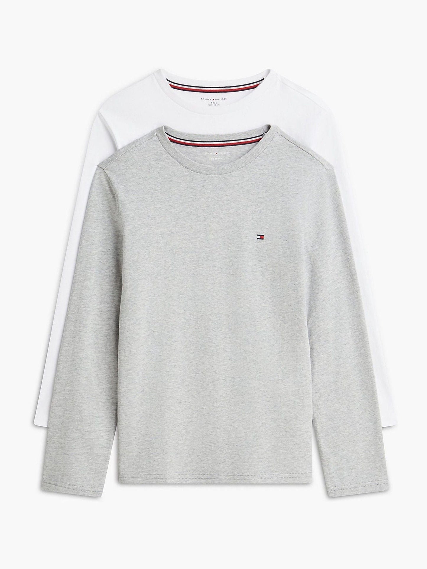 Dsiney Kidz - Tommy Hilfiger Grey Signature Jersey Long Sleeve Lounge T-Shirts 2-Pack image 1