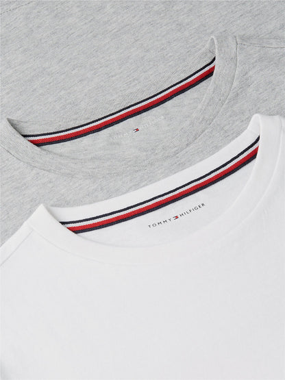 Dsiney Kidz - Tommy Hilfiger Grey Signature Jersey Long Sleeve Lounge T-Shirts 2-Pack image 2