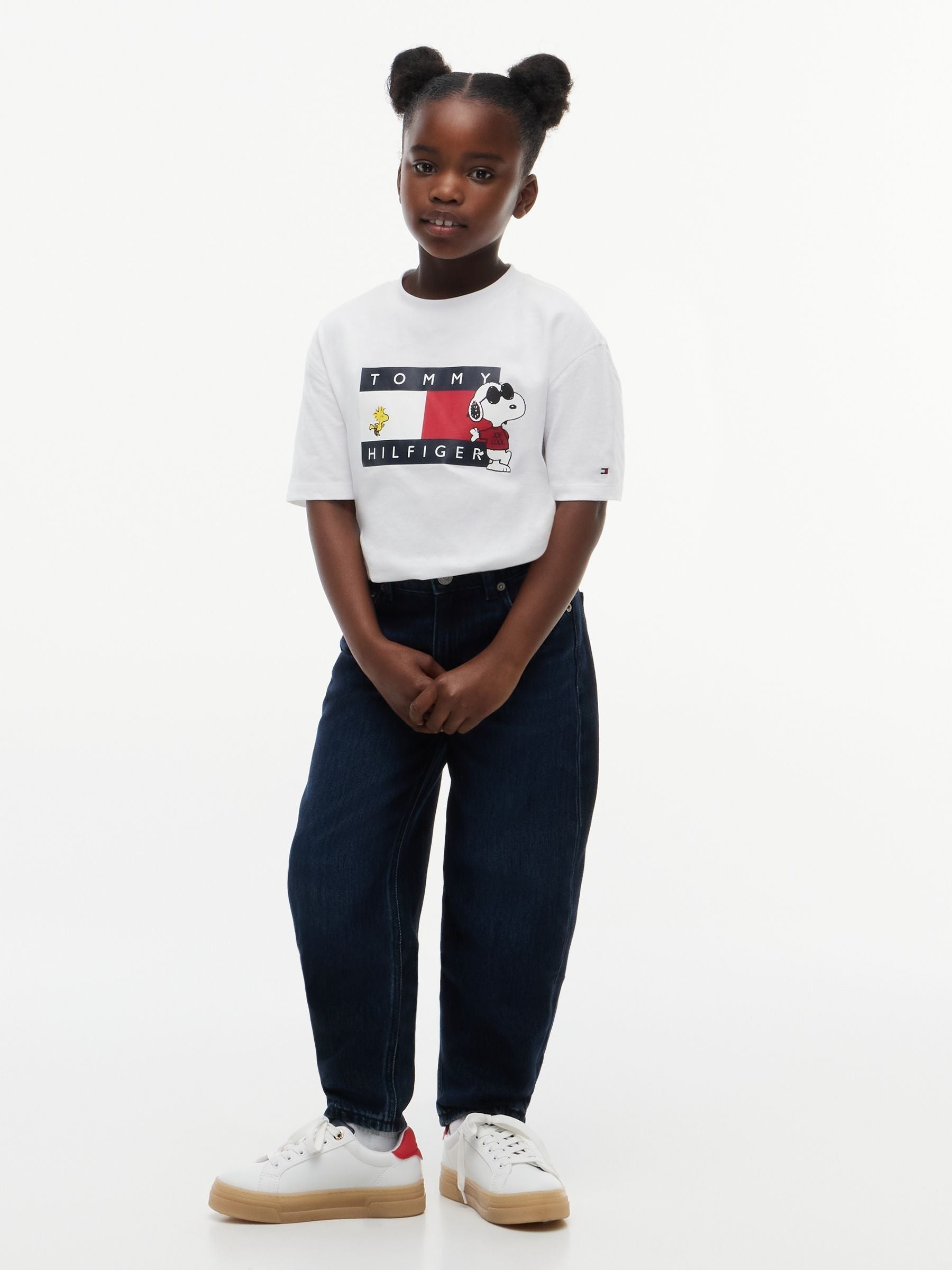 Dsiney Kidz - Tommy Hilfiger White Peanuts® Flag Graphic Jersey T-Shirt image 5