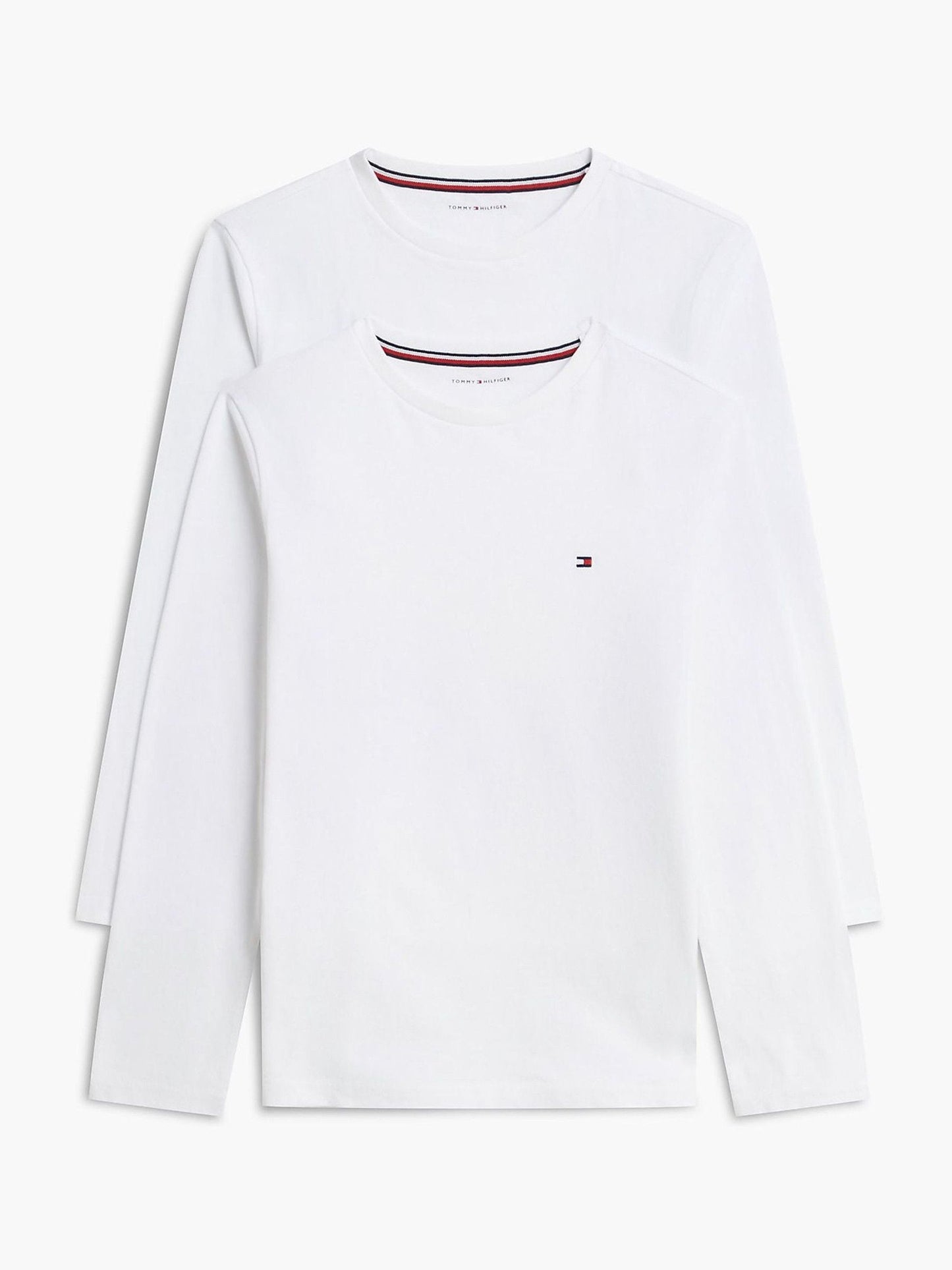 Dsiney Kidz - Tommy Hilfiger White Signature Jersey Long Sleeve Lounge T-Shirts 2-Pack image 1