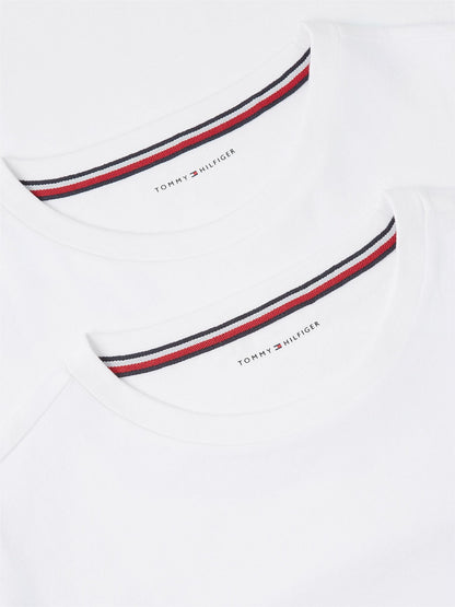 Dsiney Kidz - Tommy Hilfiger White Signature Jersey Long Sleeve Lounge T-Shirts 2-Pack image 6