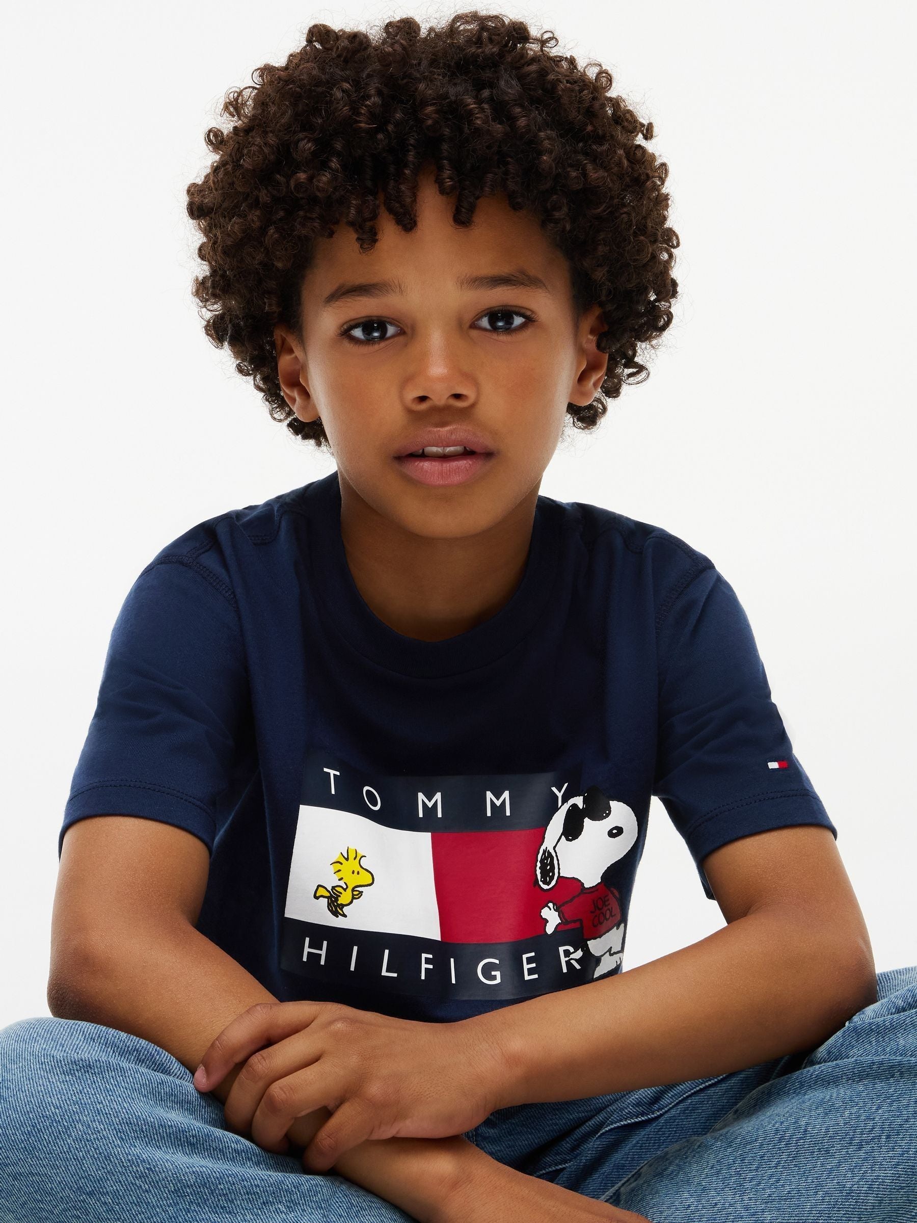 Dsiney Kidz - Tommy Hilfiger Blue Peanuts® Flag Graphic Jersey T-Shirt image 3