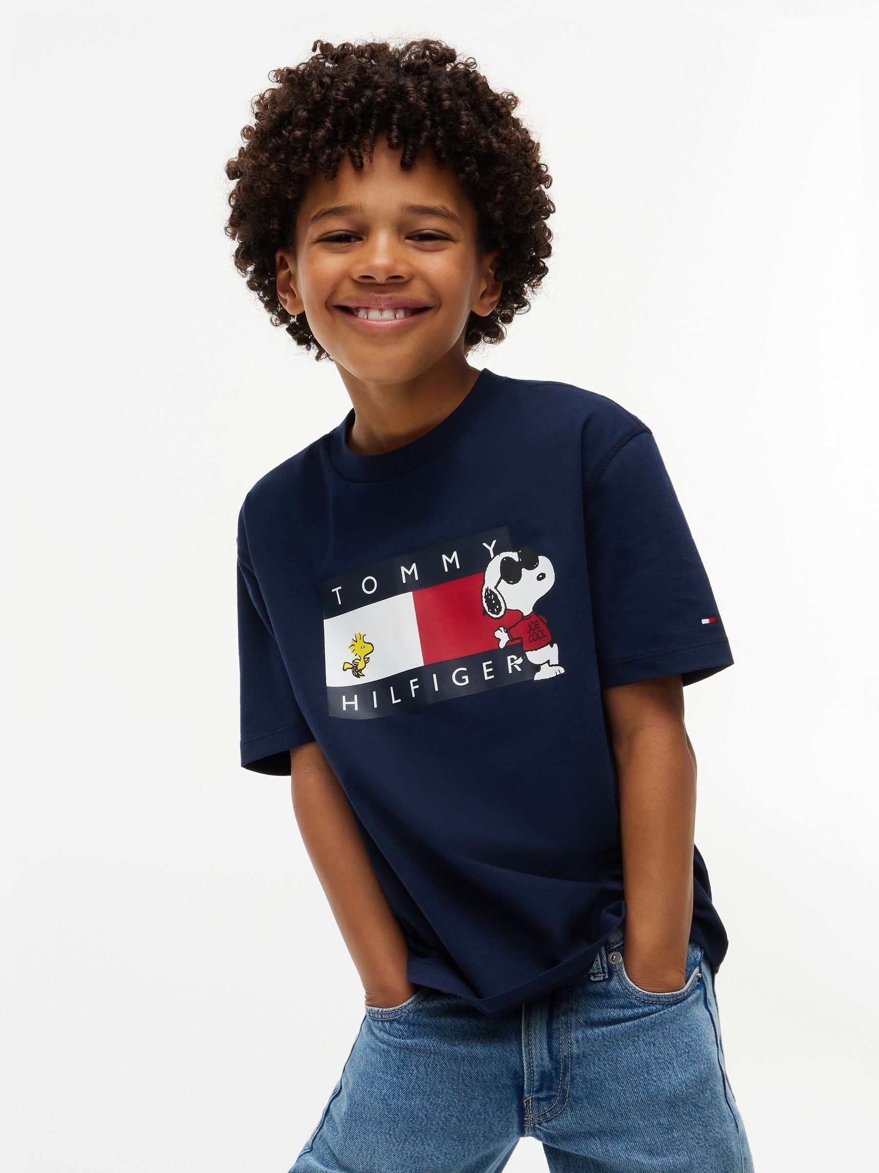 Dsiney Kidz - Tommy Hilfiger Blue Peanuts® Flag Graphic Jersey T-Shirt image 5