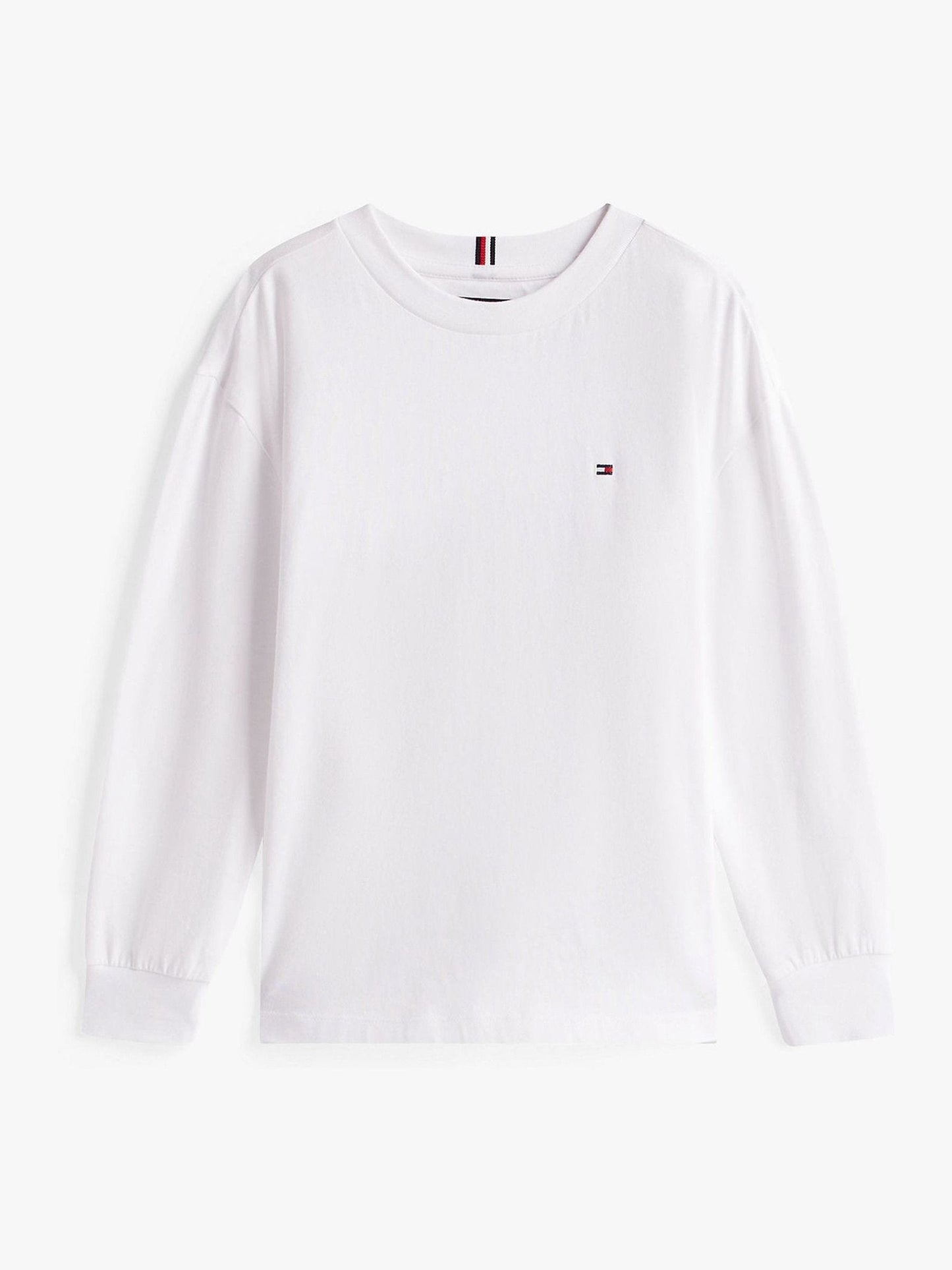 Dsiney Kidz - Tommy Hilfiger White Essential Flag Embroidery Long Sleeve T-Shirt image 5
