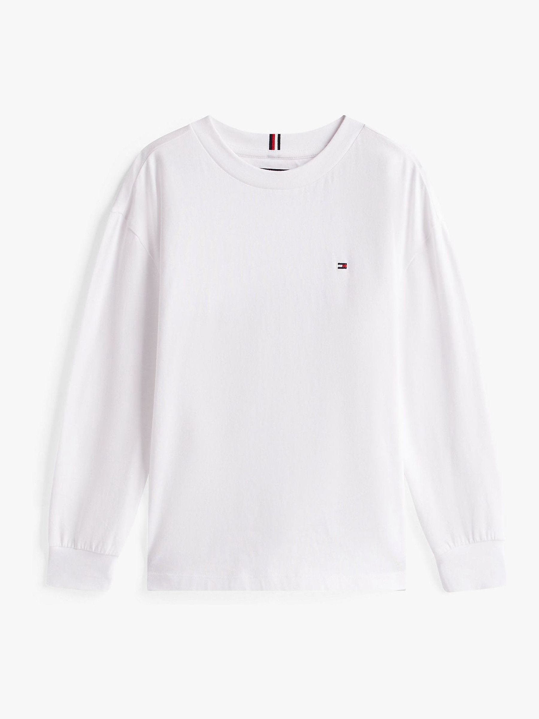 Dsiney Kidz - Tommy Hilfiger White Essential Flag Embroidery Long Sleeve T-Shirt image 5