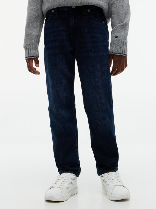 Dsiney Kidz - Tommy Hilfiger Blue Flag Embroidery Straight Jeans image 1