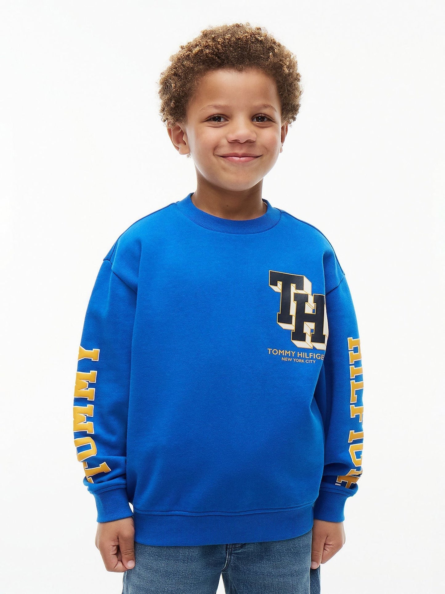 Dsiney Kidz - Tommy Hilfiger Vibrant Blue Varsity Logo Sweatshirt image 1