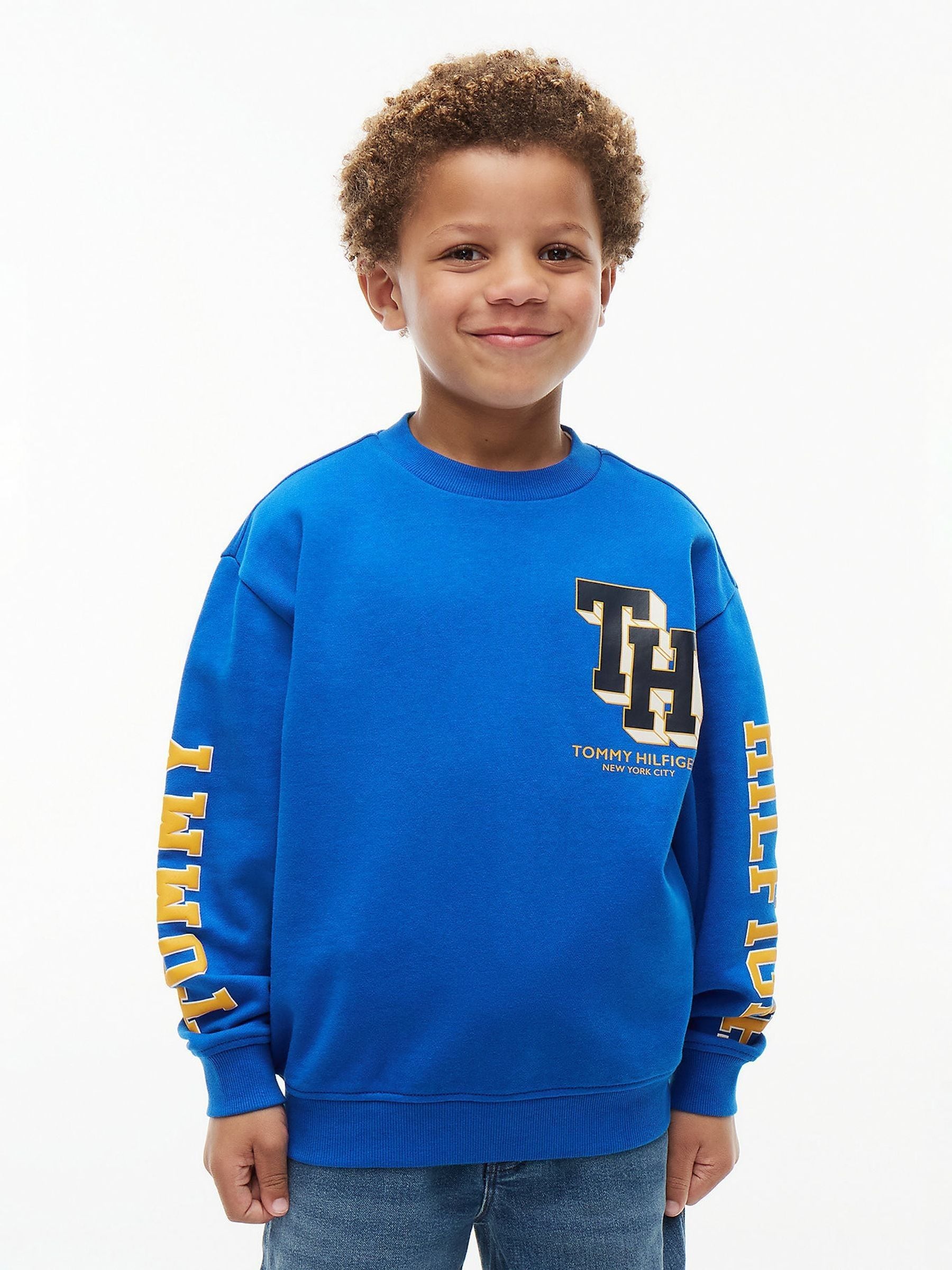 Dsiney Kidz - Tommy Hilfiger Vibrant Blue Varsity Logo Sweatshirt image 1
