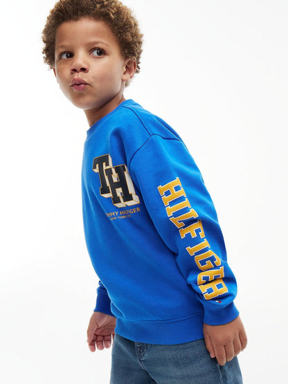 Dsiney Kidz - Tommy Hilfiger Vibrant Blue Varsity Logo Sweatshirt image 4
