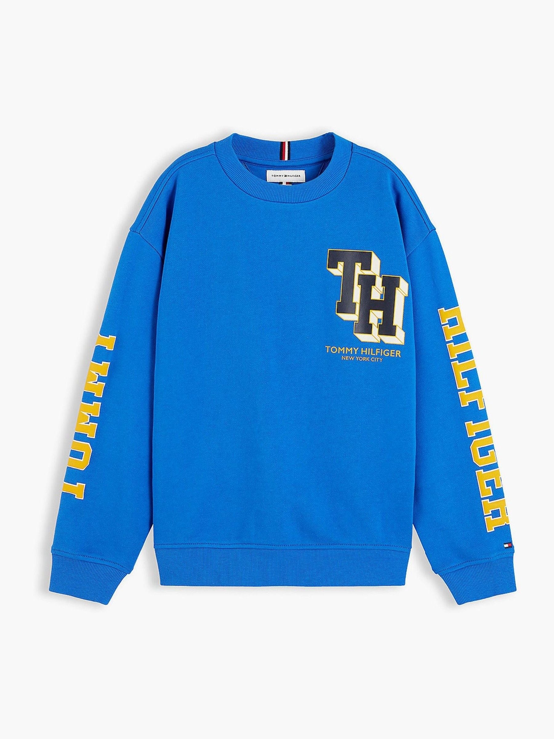 Dsiney Kidz - Tommy Hilfiger Vibrant Blue Varsity Logo Sweatshirt image 5
