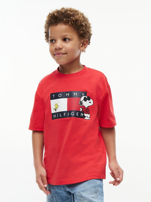 Dsiney Kidz - Tommy Hilfiger Red Peanuts® Flag Graphic Jersey T-Shirt image 1