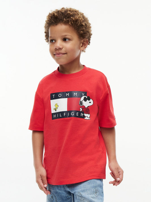 Dsiney Kidz - Tommy Hilfiger Red Peanuts® Flag Graphic Jersey T-Shirt image 1