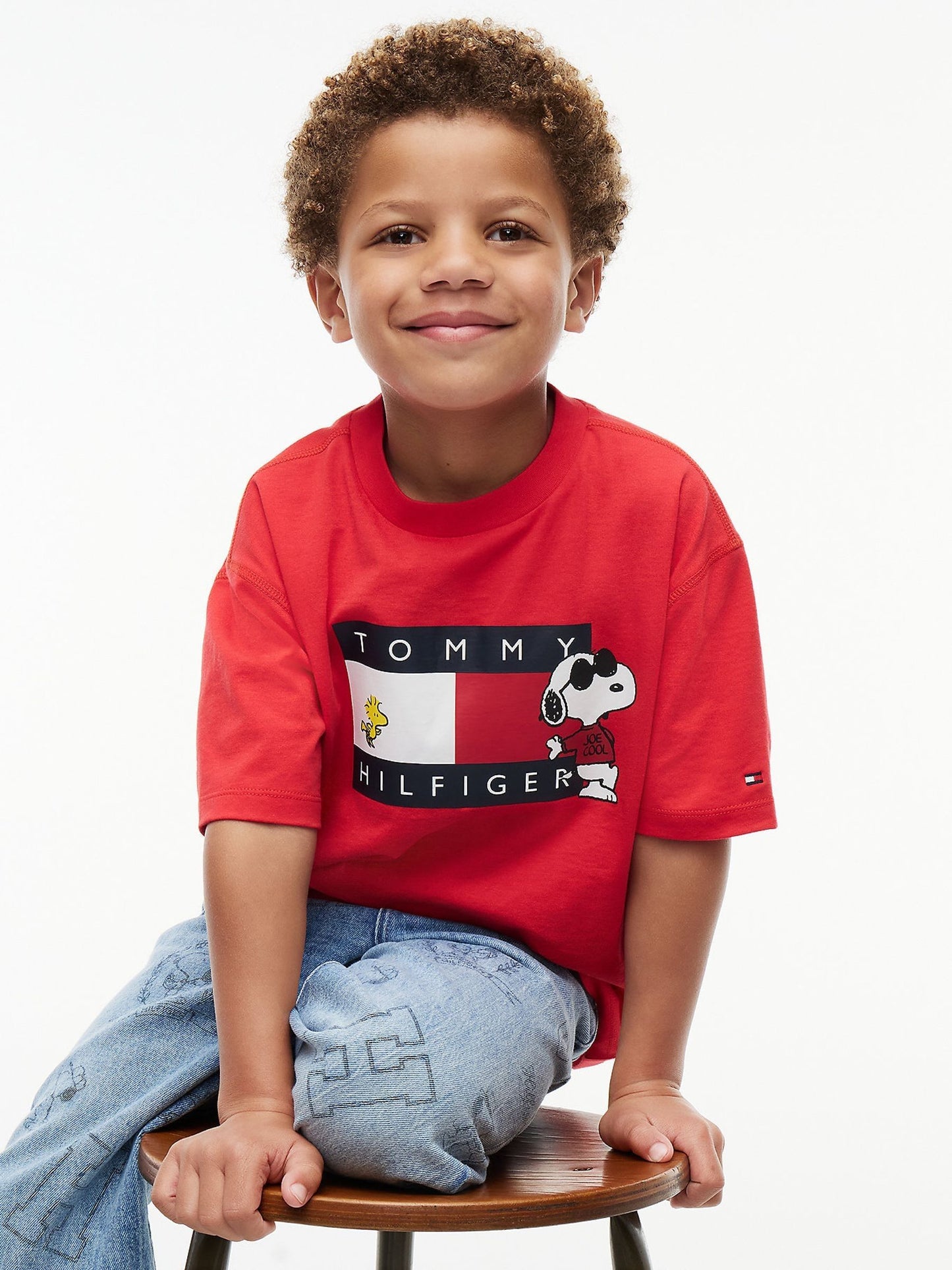 Dsiney Kidz - Tommy Hilfiger Red Peanuts® Flag Graphic Jersey T-Shirt image 3