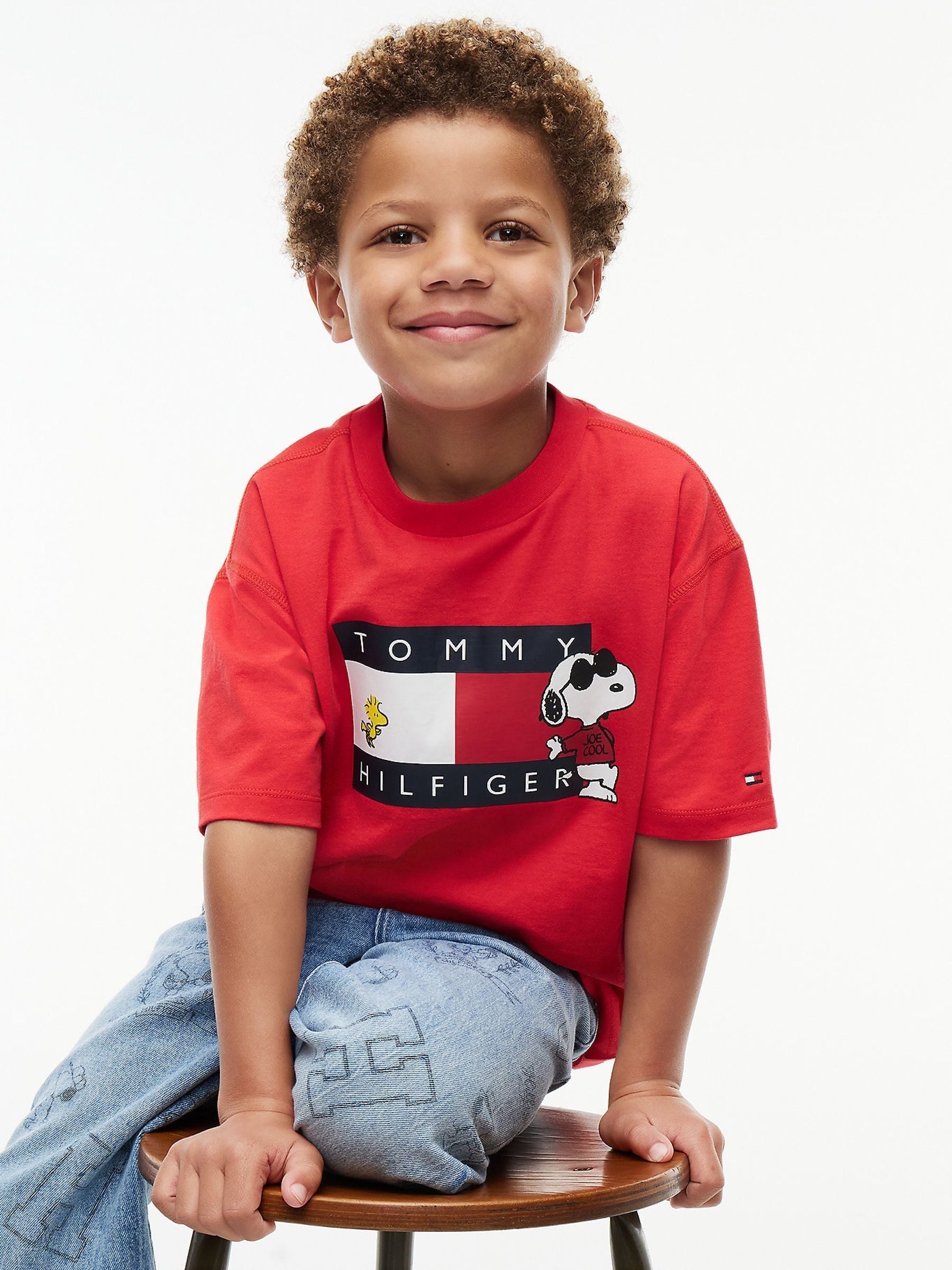 Dsiney Kidz - Tommy Hilfiger Red Peanuts® Flag Graphic Jersey T-Shirt image 3