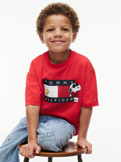 Dsiney Kidz - Tommy Hilfiger Red Peanuts® Flag Graphic Jersey T-Shirt image 3