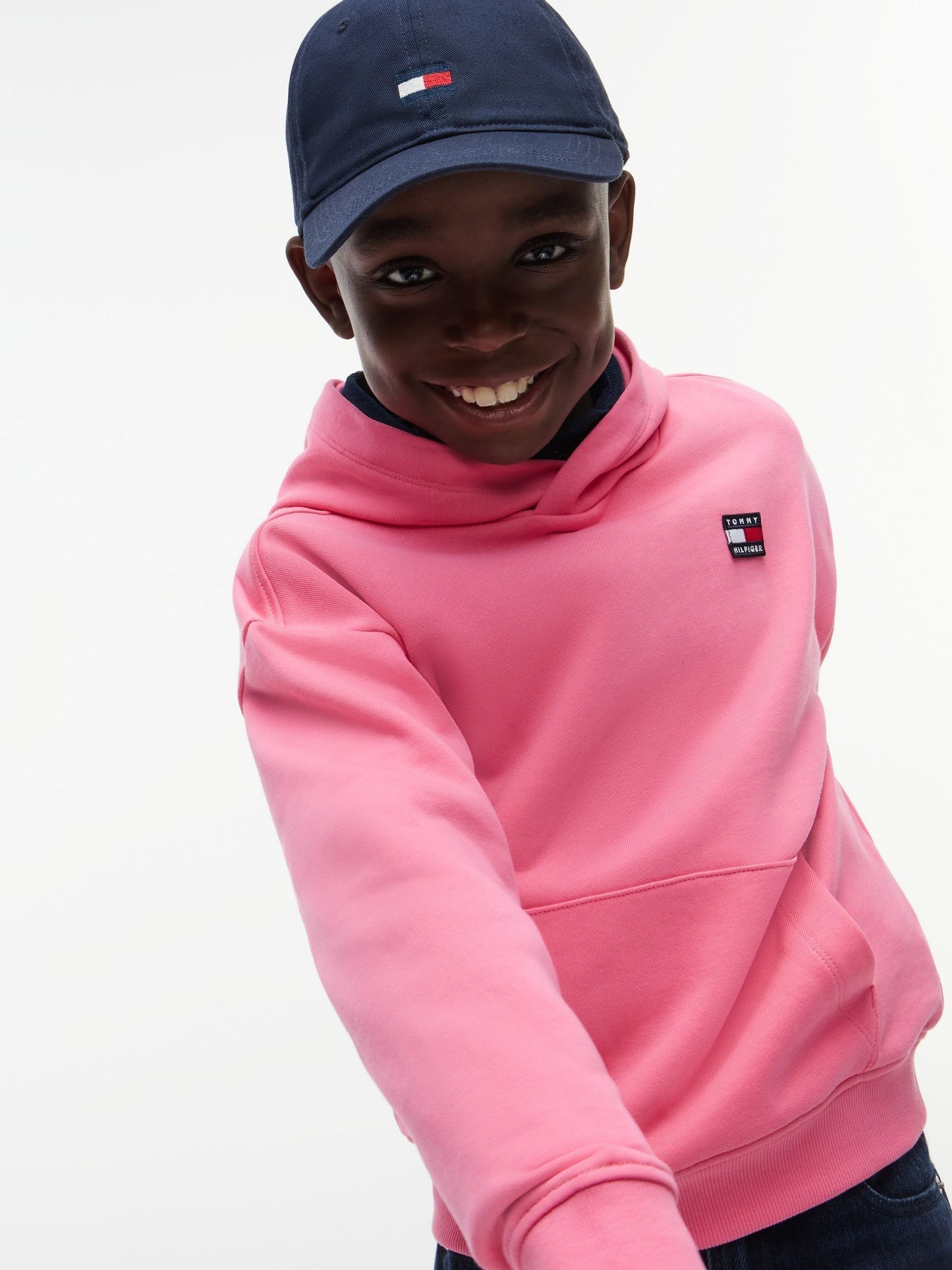 Dsiney Kidz - Tommy Hilfiger Pink Flag Logo Hoodie image 2
