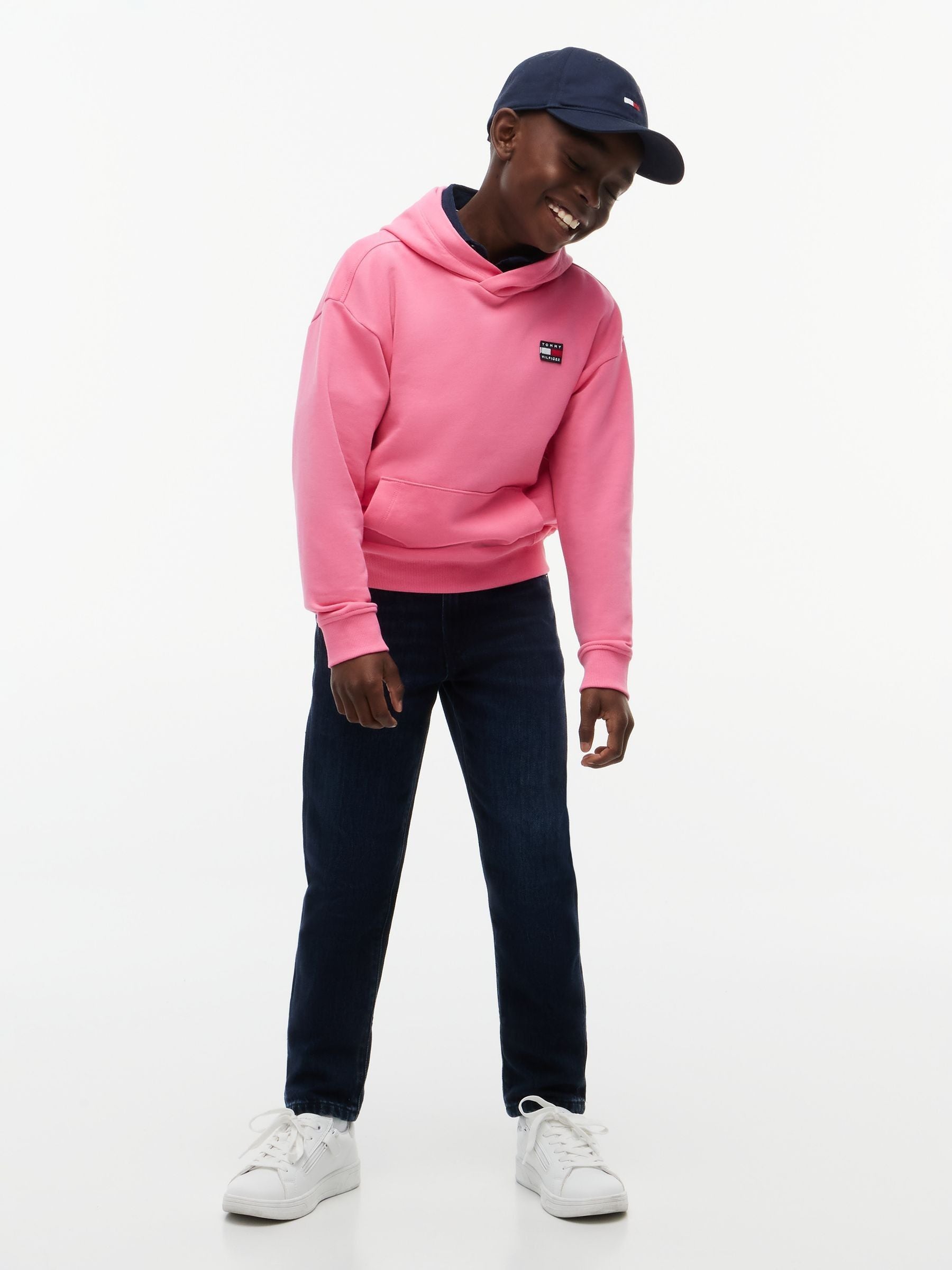 Dsiney Kidz - Tommy Hilfiger Pink Flag Logo Hoodie image 3