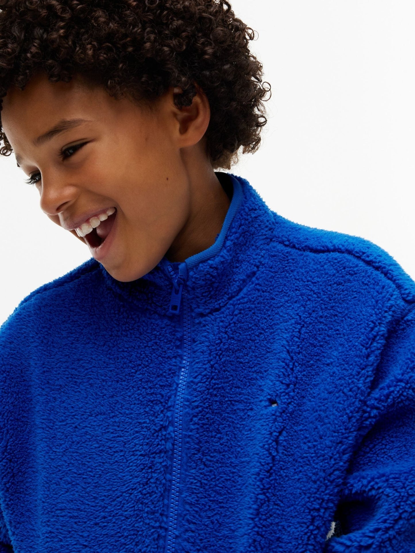 Dsiney Kidz - Tommy Hilfiger Vibrant Blue Back Flag Polar Fleece Zip-Thru Sweatshirt image 4