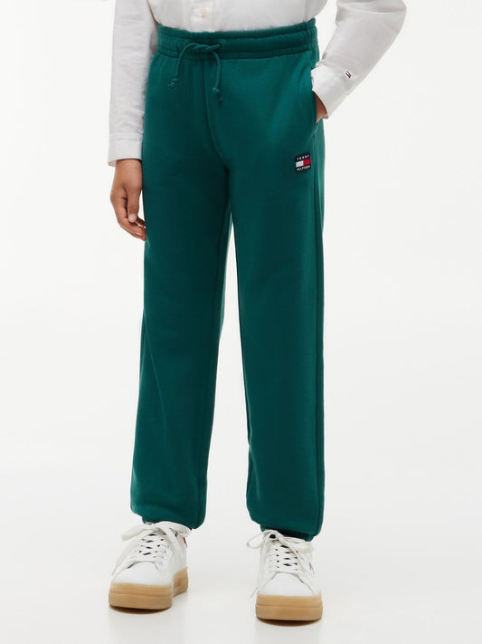 Dsiney Kidz - Tommy Hilfiger Green Flag Logo Patch Cuffed Joggers image 1