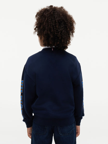 Dsiney Kidz - Tommy Hilfiger Blue Varsity Logo Sweatshirt image 2