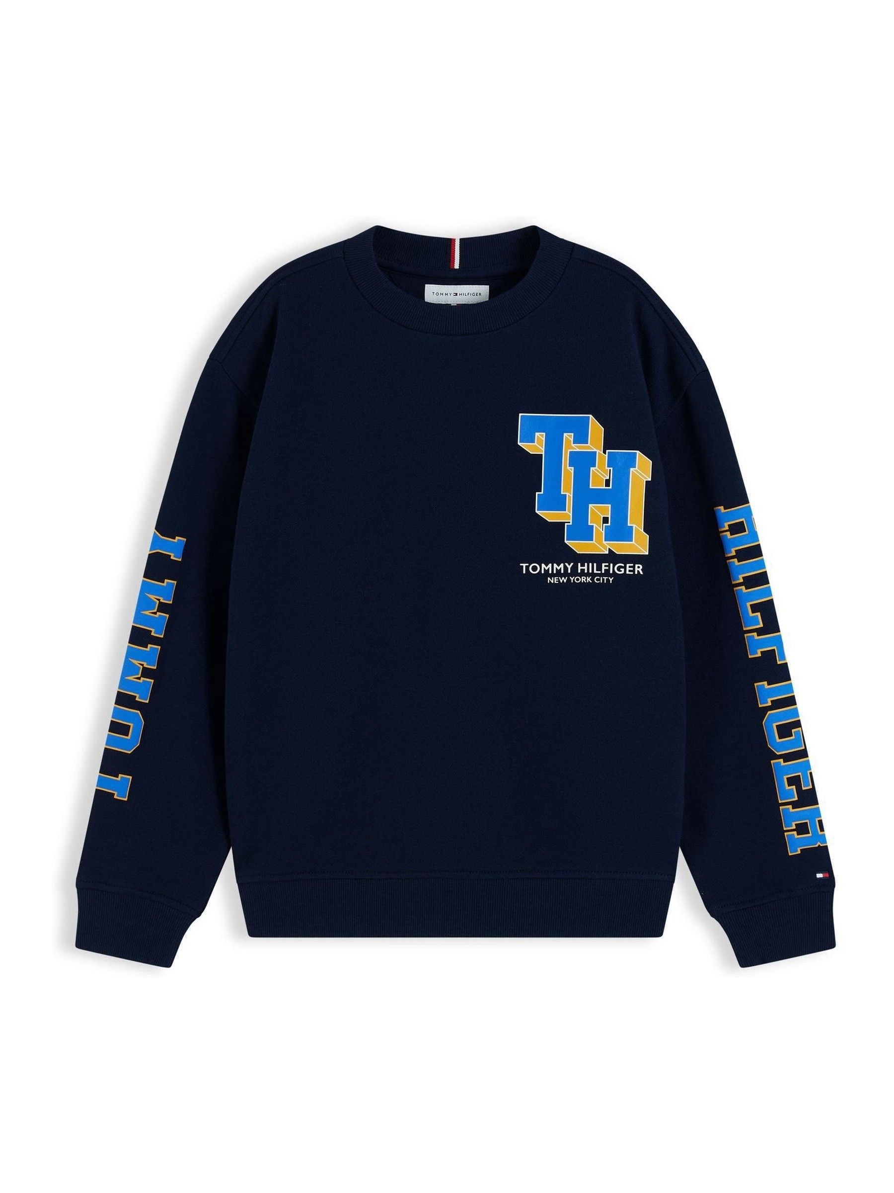 Dsiney Kidz - Tommy Hilfiger Blue Varsity Logo Sweatshirt image 5