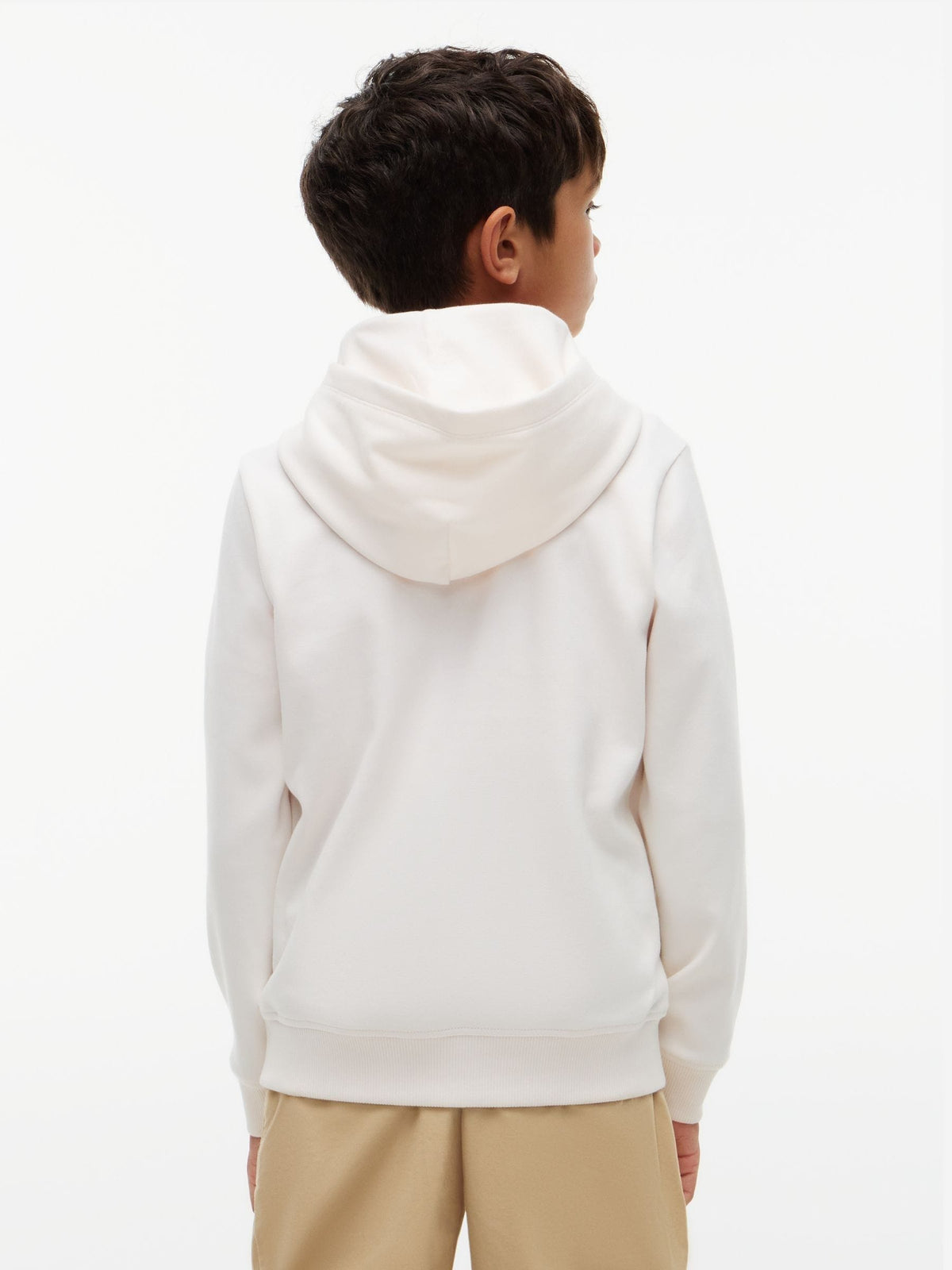 Tommy Hilfiger White Logo Interlock Knit Hoodie - image 2