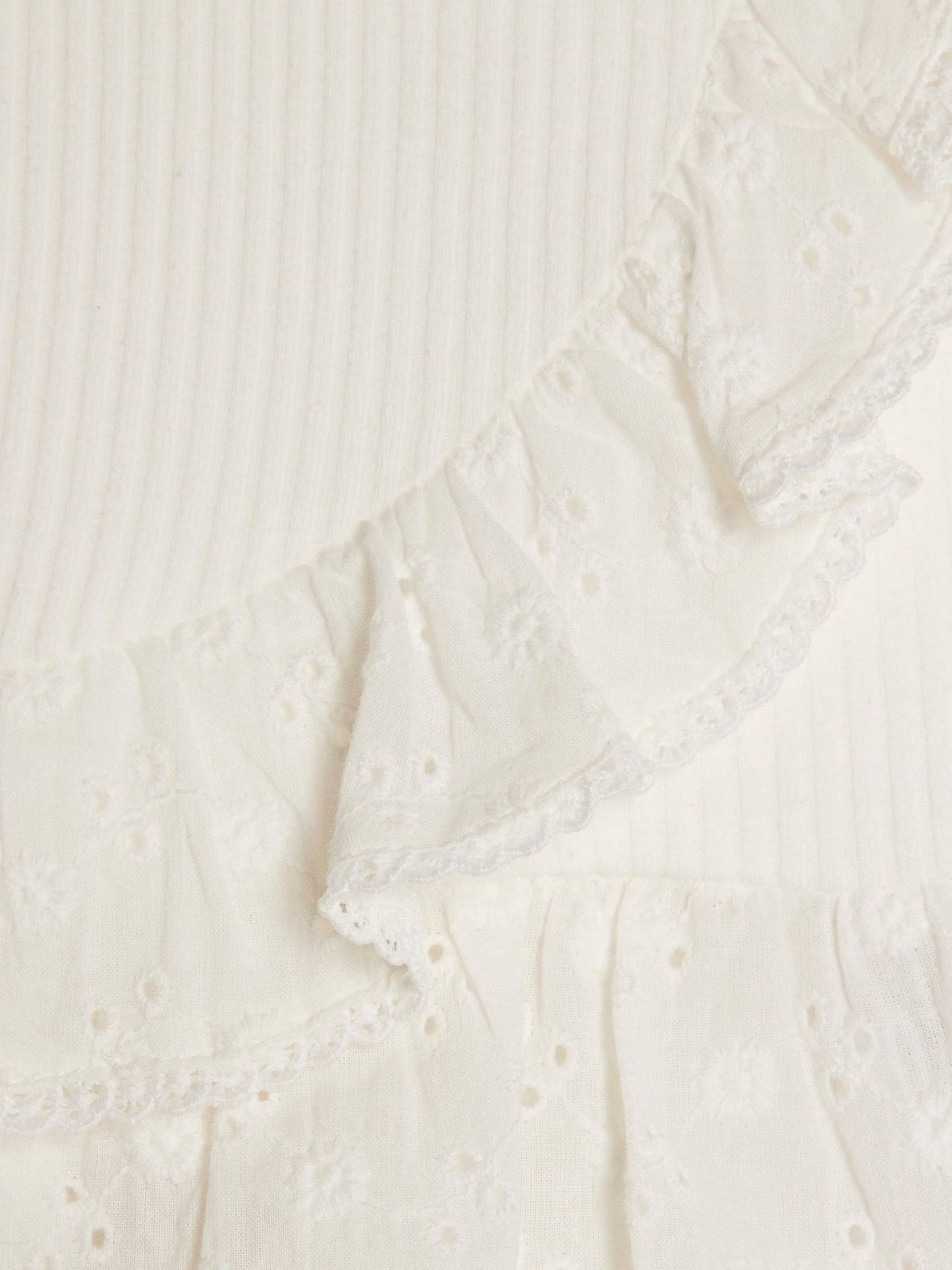 Dsiney Kidz - River Island White Ruffle Broderie Top & Short Set image 4