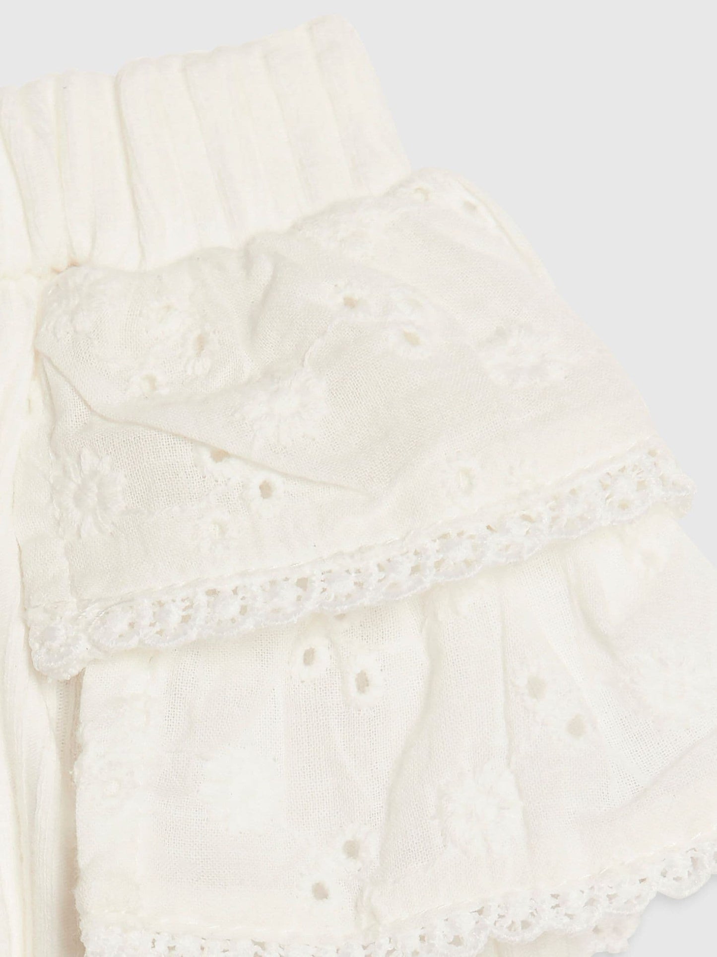 Dsiney Kidz - River Island White Ruffle Broderie Top & Short Set image 5