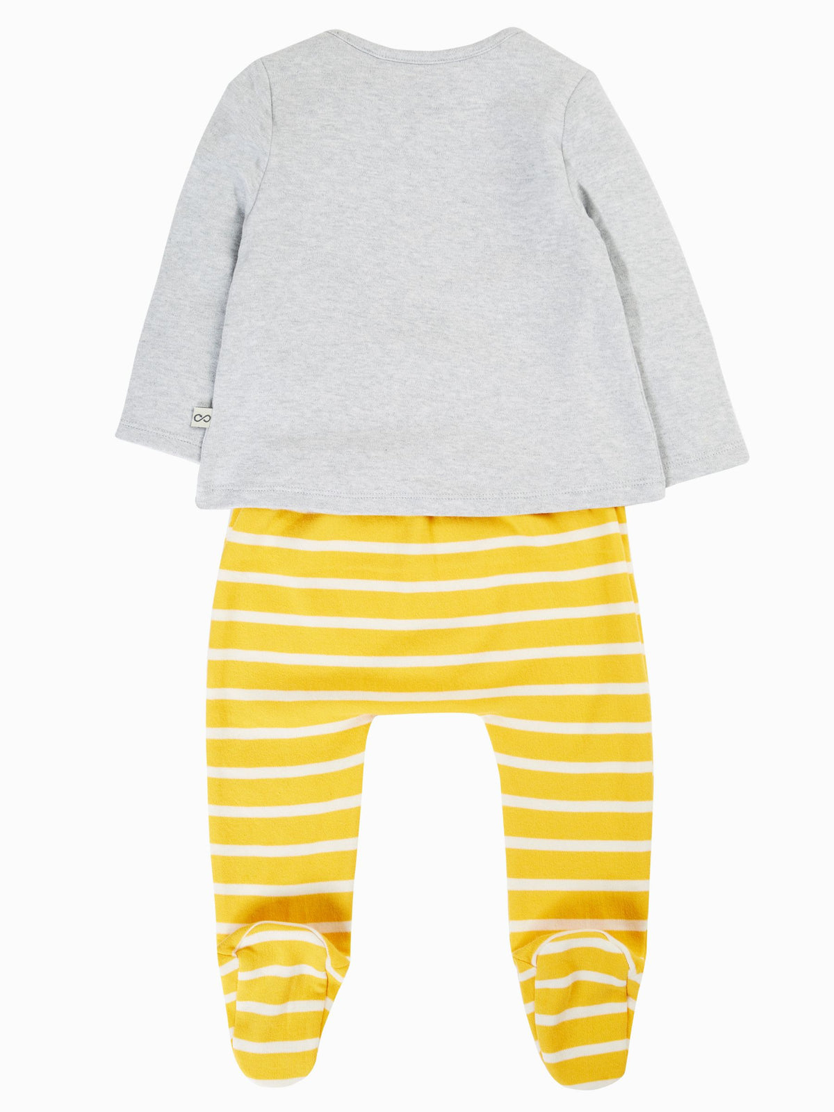 Frugi Grey Brooke Easy Dressing Babygrow - image 2