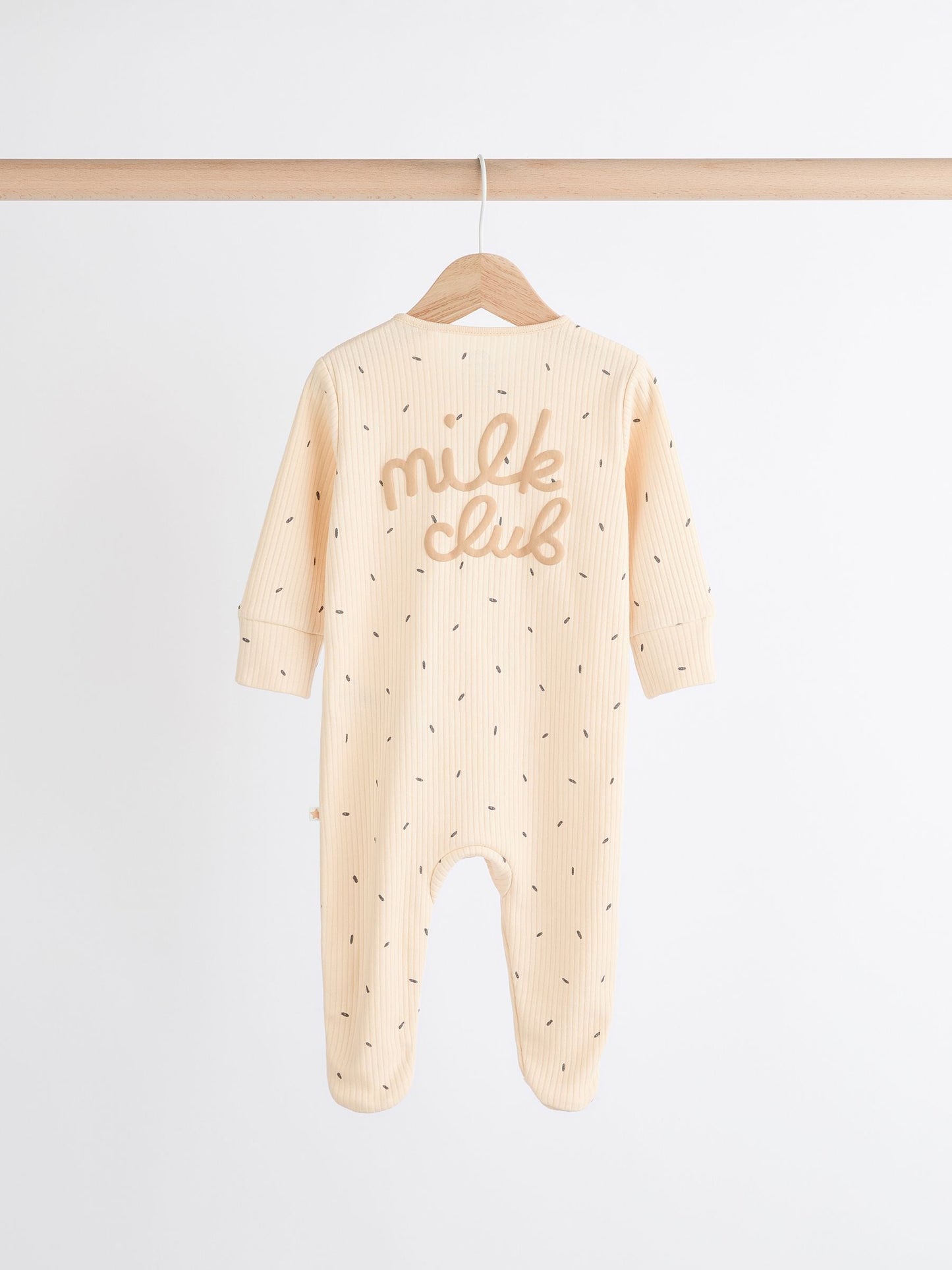 Neutral Milk Club Baby Two Way Zip 100% Cotton Sleepsuits 3 Pack (0mths-2yrs) image 8