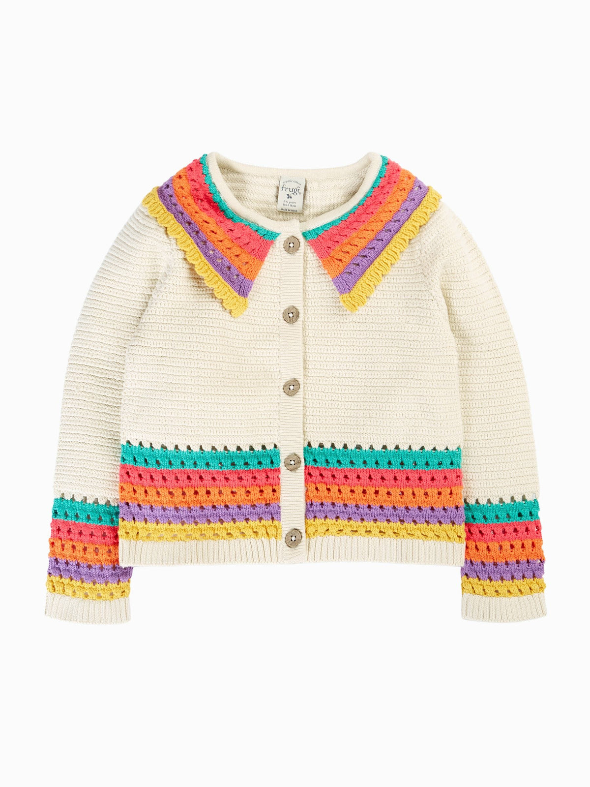 Dsiney Kidz - Frugi Natural Aurora Collar Cardigan image 1