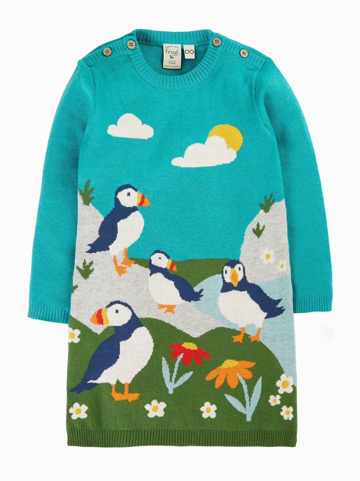Dsiney Kidz - Frugi Blue Kiera Knitted Dress image 1