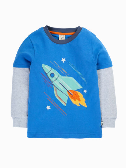 Dsiney Kidz - Frugi Blue Liam Layered Top image 1