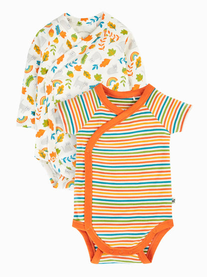Frugi Blue Shay Bodysuits 2 Pack - image 1