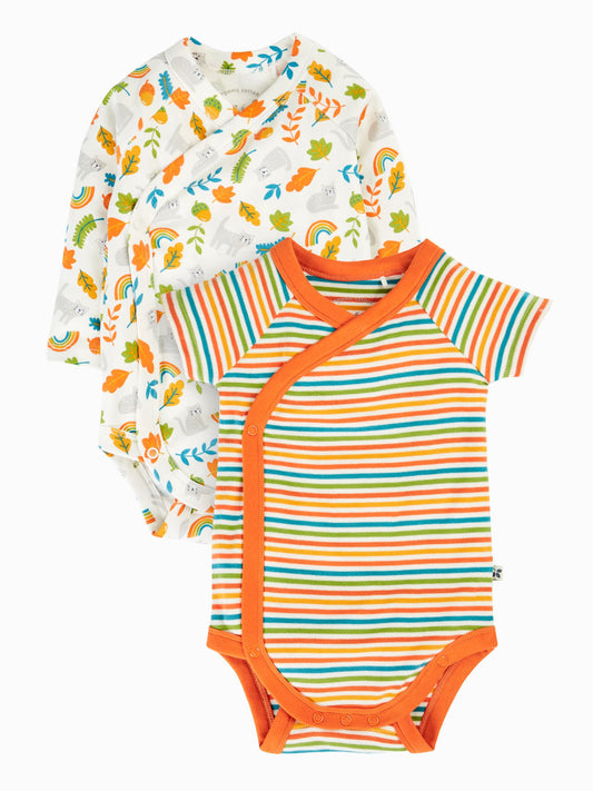 Frugi Blue Shay Bodysuits 2 Pack - image 1