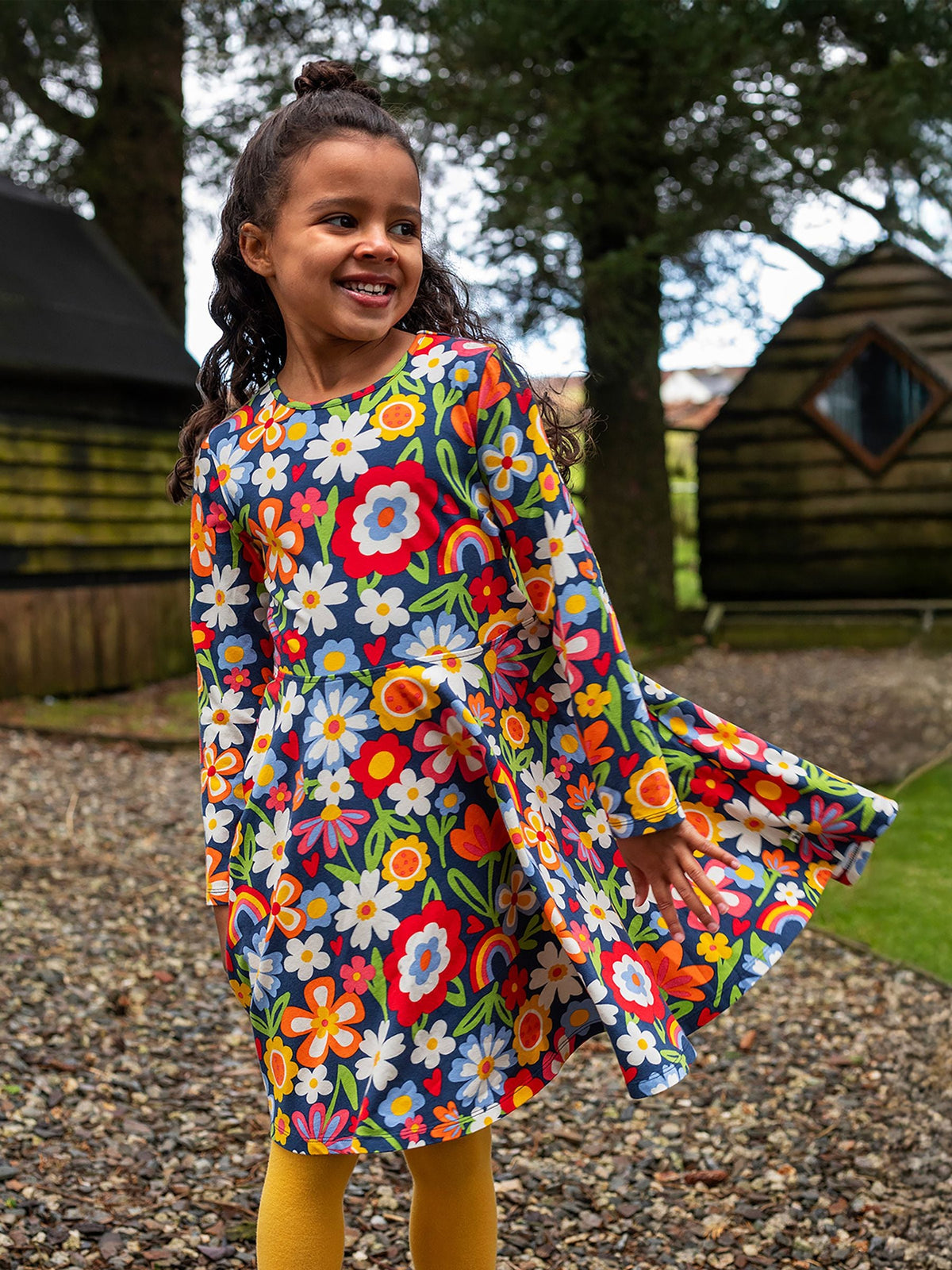 Dsiney Kidz - Frugi Blue Sofia Skater Dress image 1