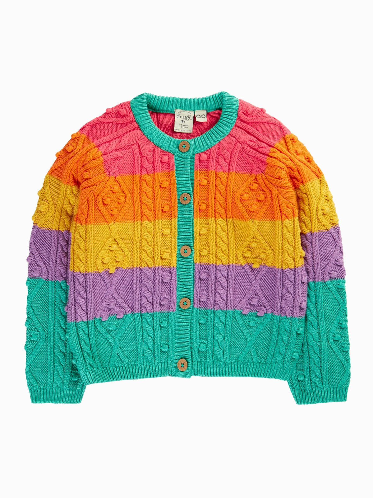 Dsiney Kidz - Frugi Blue Clay Cable Knit Cardigan image 1