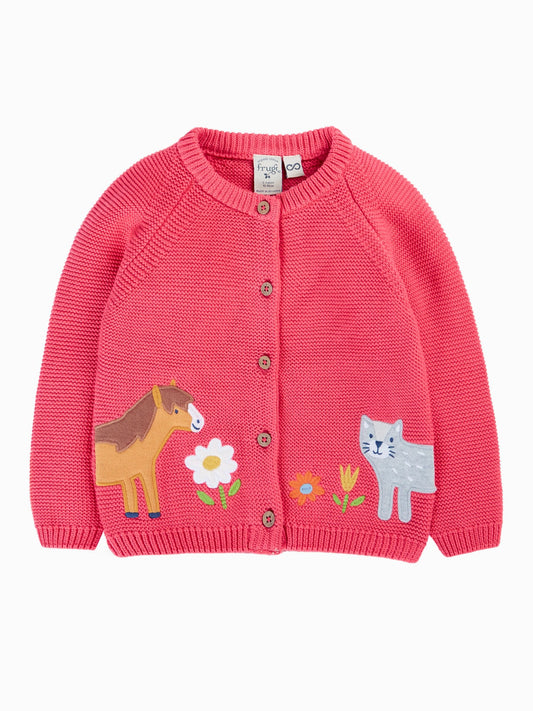 Dsiney Kidz - Frugi Pink Colby Cardigan image 1