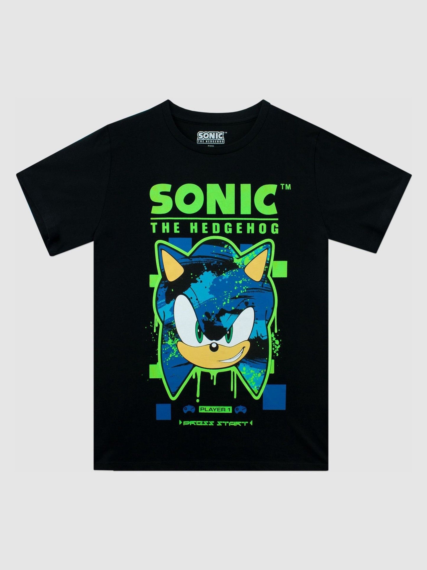 Dsiney Kidz - Character BlackWhite 100% Cotton Sonic Short Sleeve T-Shirt 2 Multipack image 2
