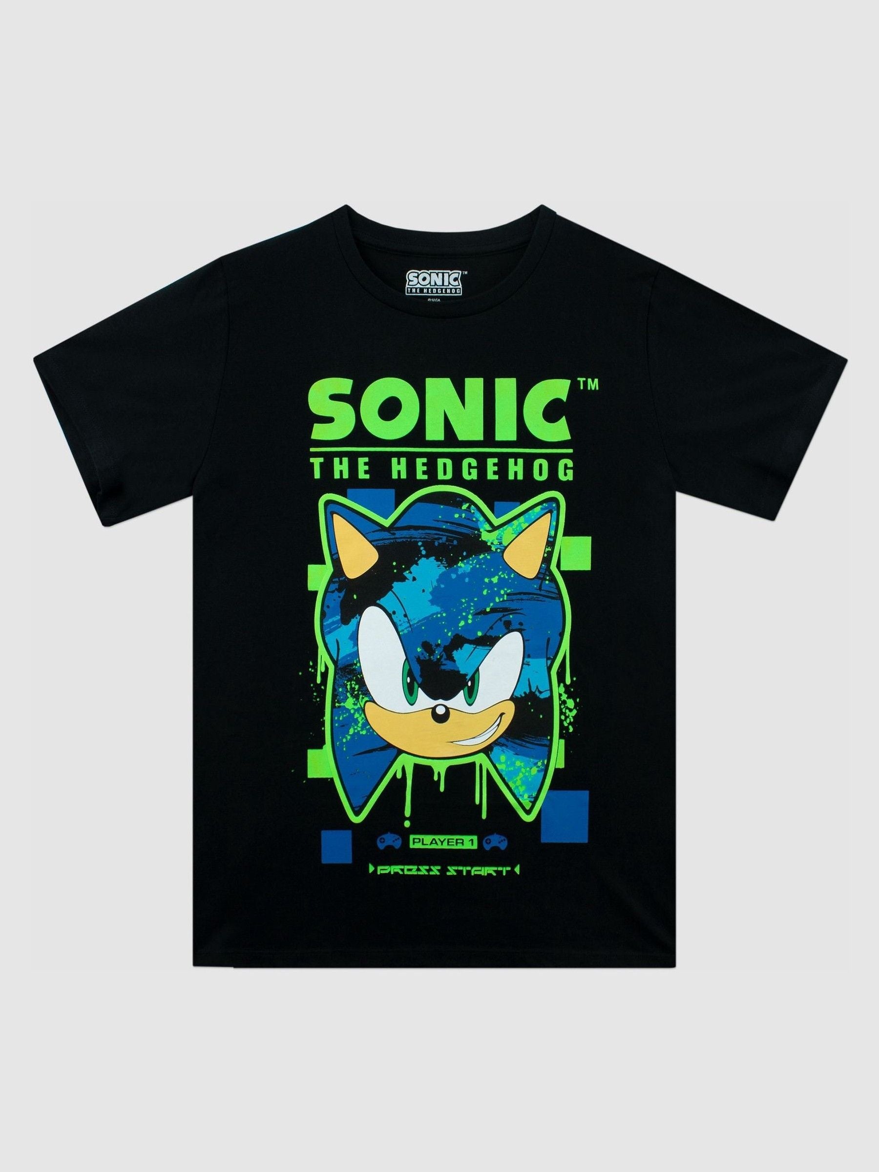 Dsiney Kidz - Character BlackWhite 100% Cotton Sonic Short Sleeve T-Shirt 2 Multipack image 2