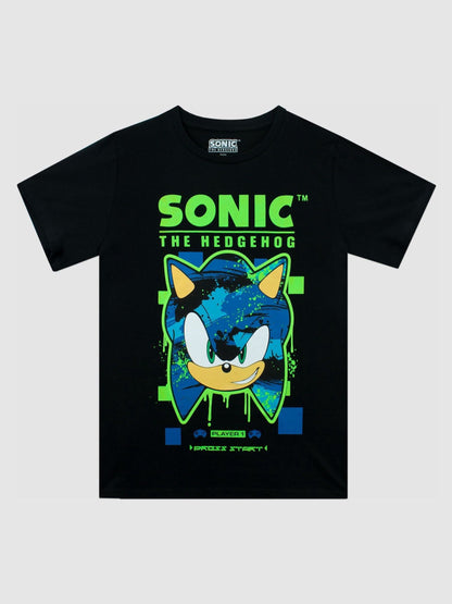 Dsiney Kidz - Character BlackWhite 100% Cotton Sonic Short Sleeve T-Shirt 2 Multipack image 2