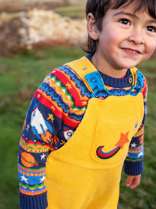 Dsiney Kidz - Frugi Blue Fowey Fairisle Knitted Jumper image 1